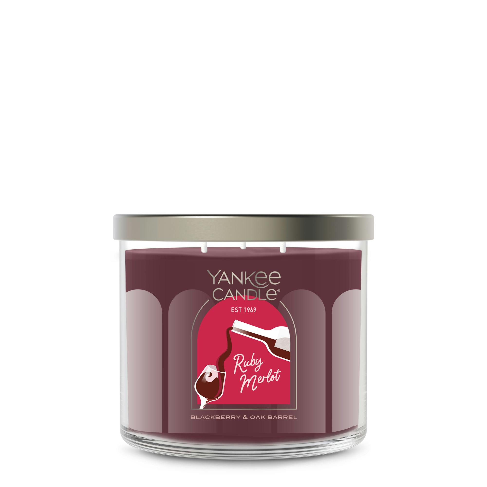 Yankee Candle Ruby Merlot 3-wick Candles, 14.5 oz In Red