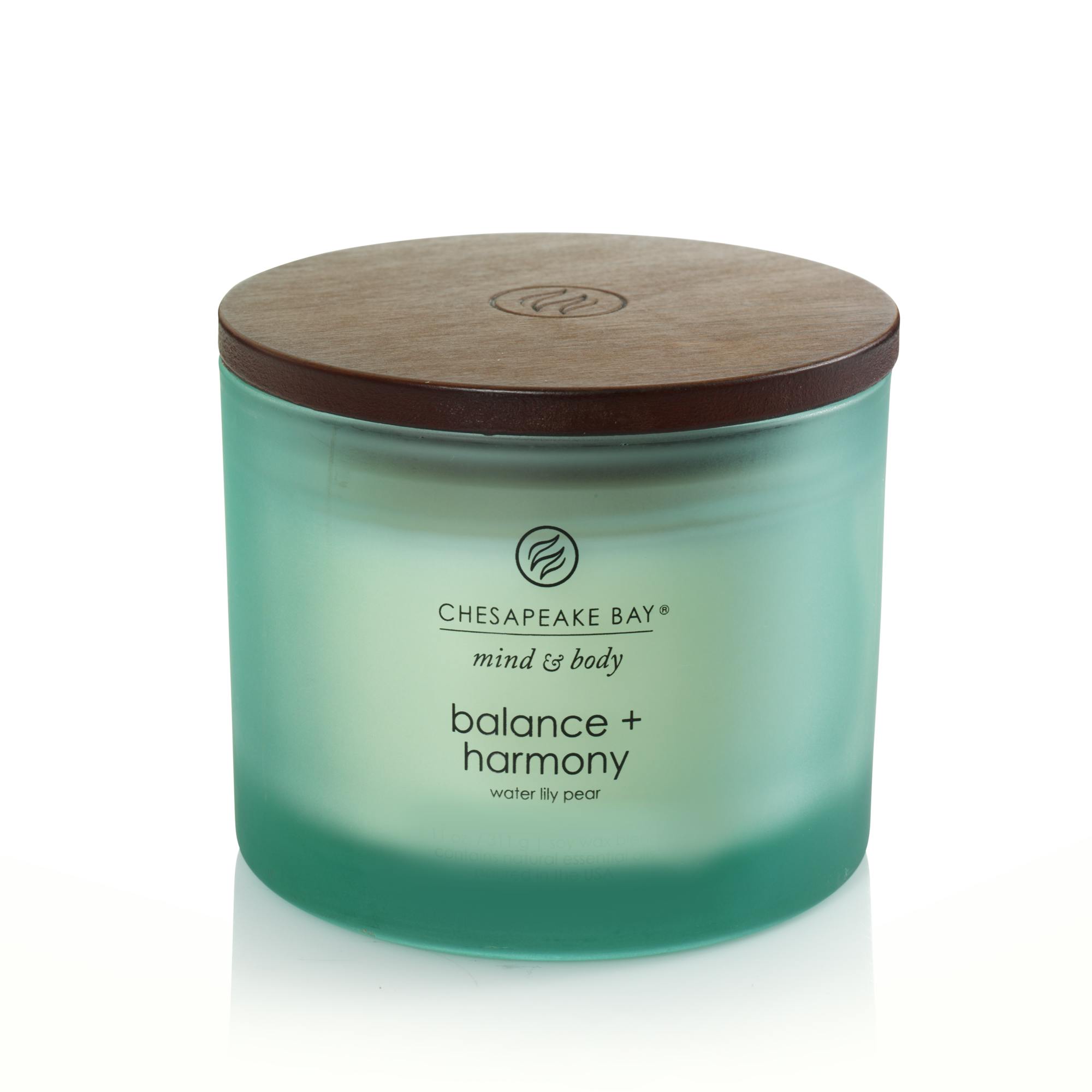 Chesapeake Bay Candle Balance + Harmony (water Lily Pear)  3-wick Coffee Table Jar, 11 oz