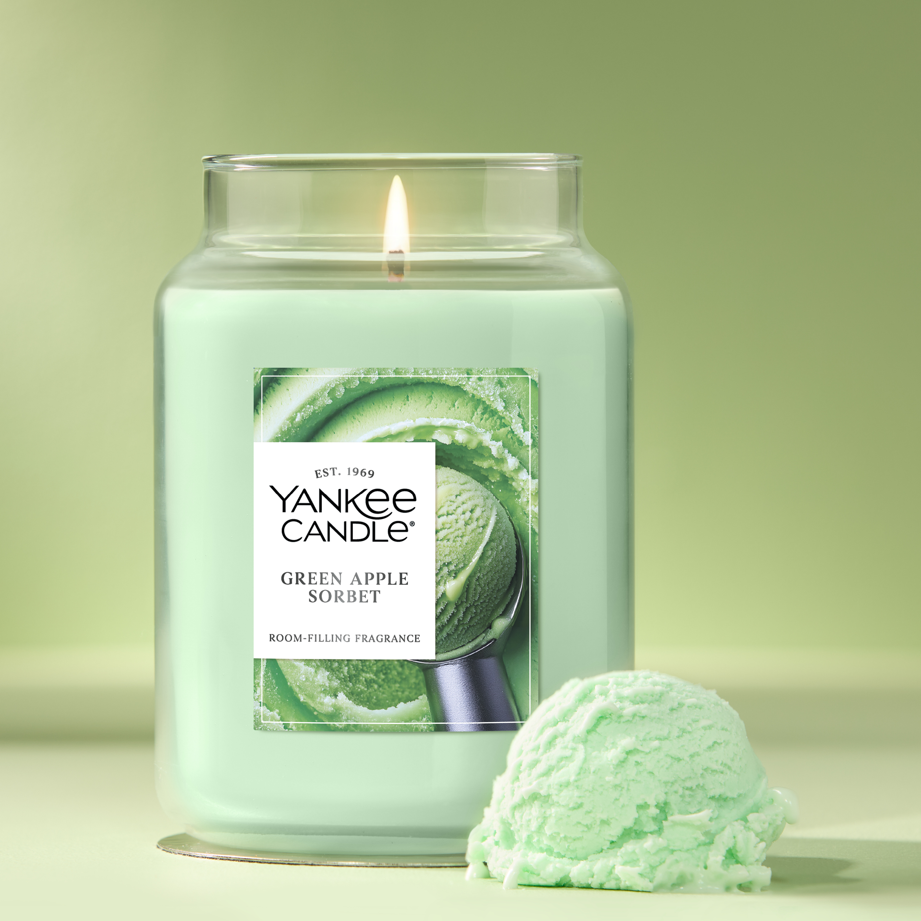 Green Apple Sorbet Original Large Jar Candle - Thumbnail 2