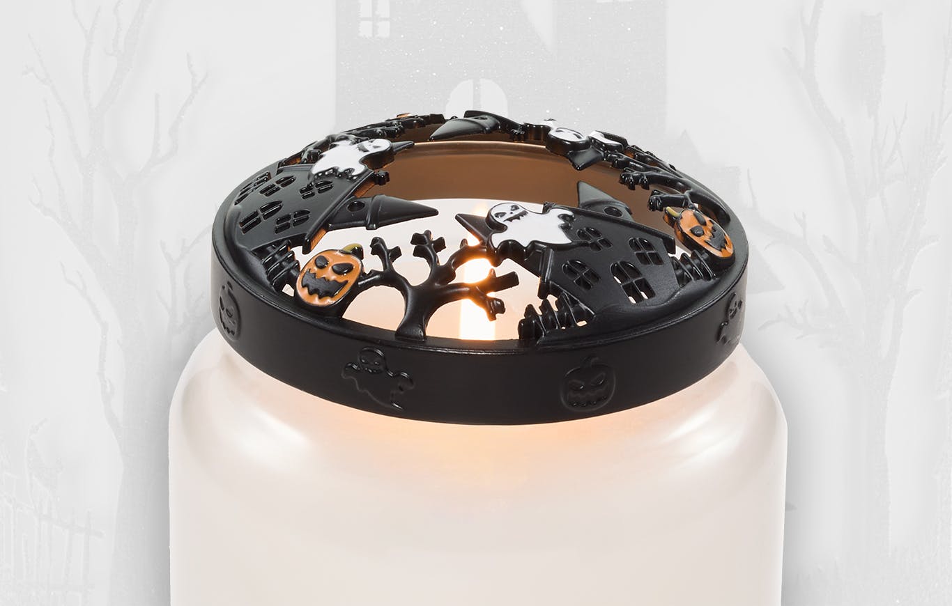 Halloween House Illuma-Lid® Jar Candle Topper