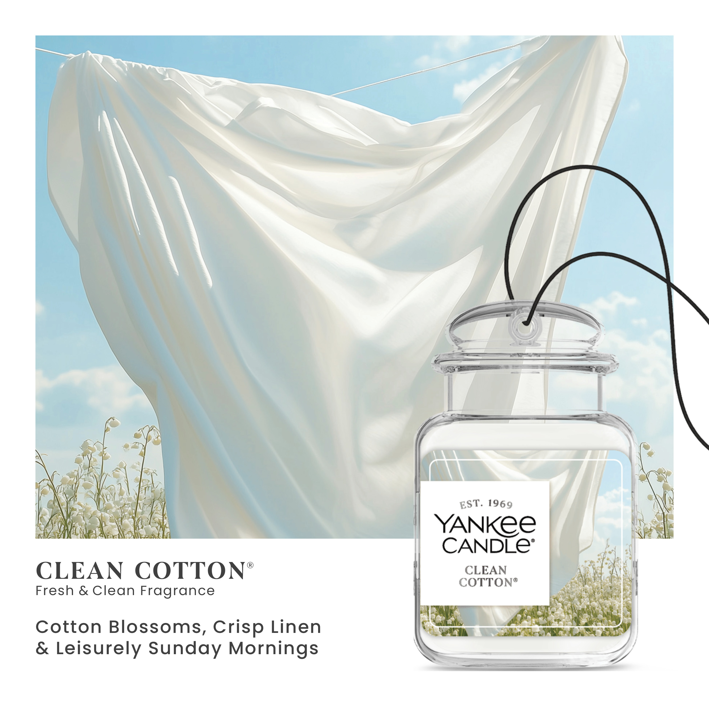 【Kiki】Yankee Candle Clean Cotton Amazon.com: Yankee Candle Large Jar Scented Candle, Clean Cotton