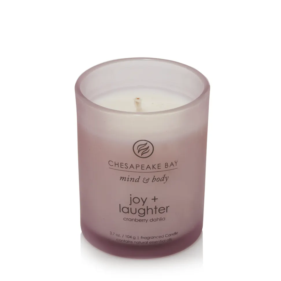 joy laughter small jar candle