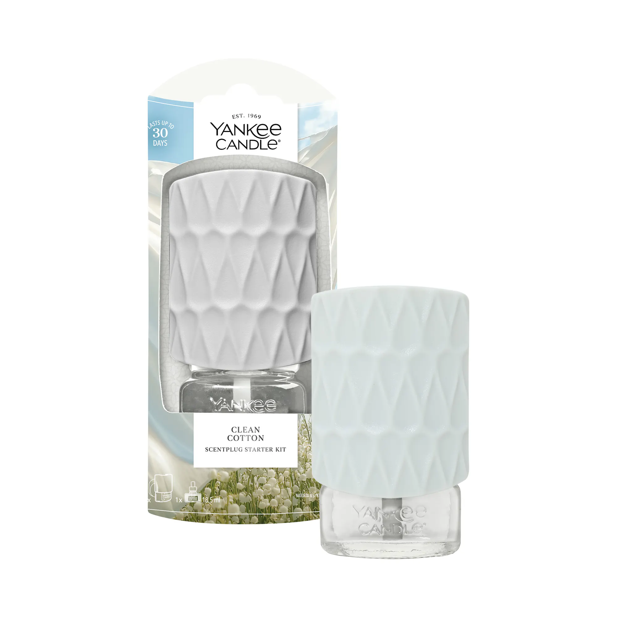 Clean Cotton Diffuser Kit Yankee Candle, White | Fresh & Clean