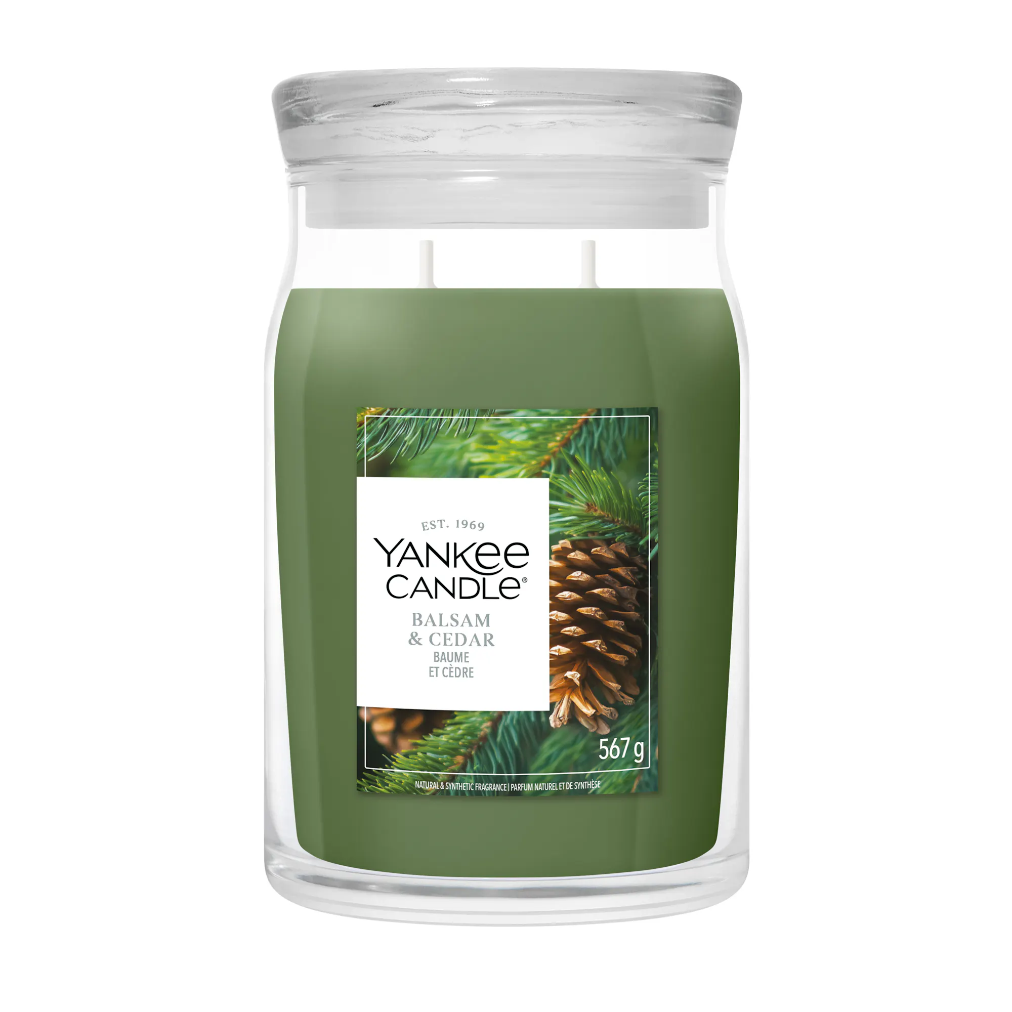 Balsam & Cedar Fireside Candle Yankee Candle, Green | Woody