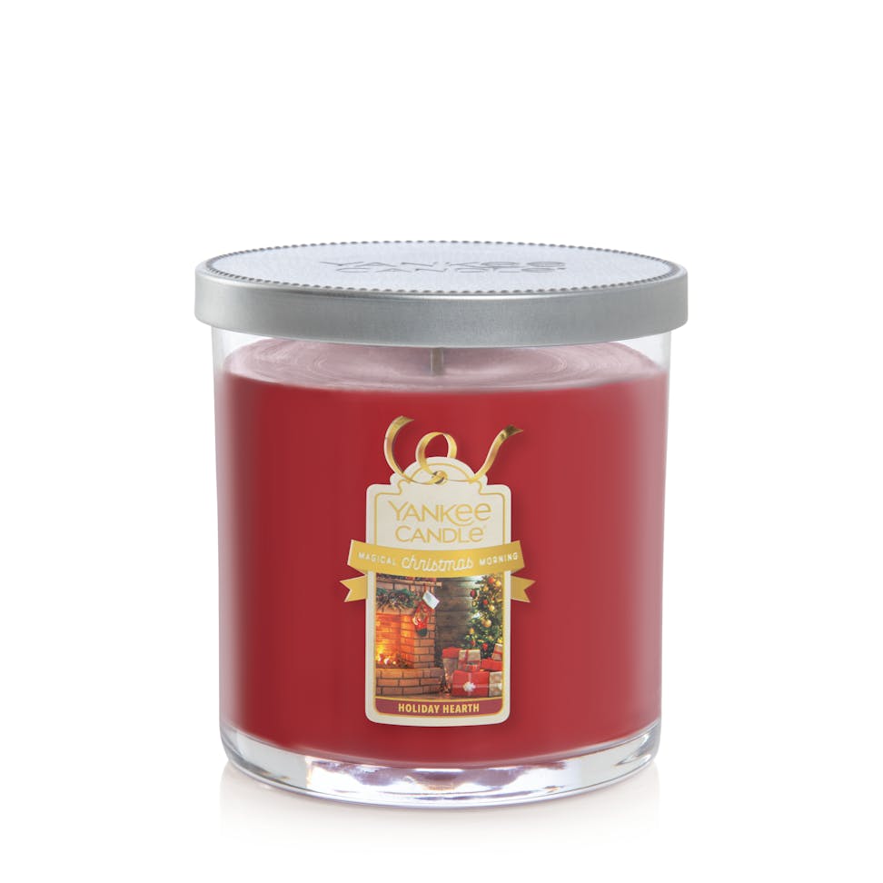holiday hearth tumbler candle