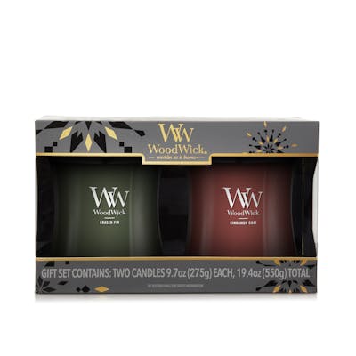 WoodWick®️ Holiday Medium Hourglass Candle Duo