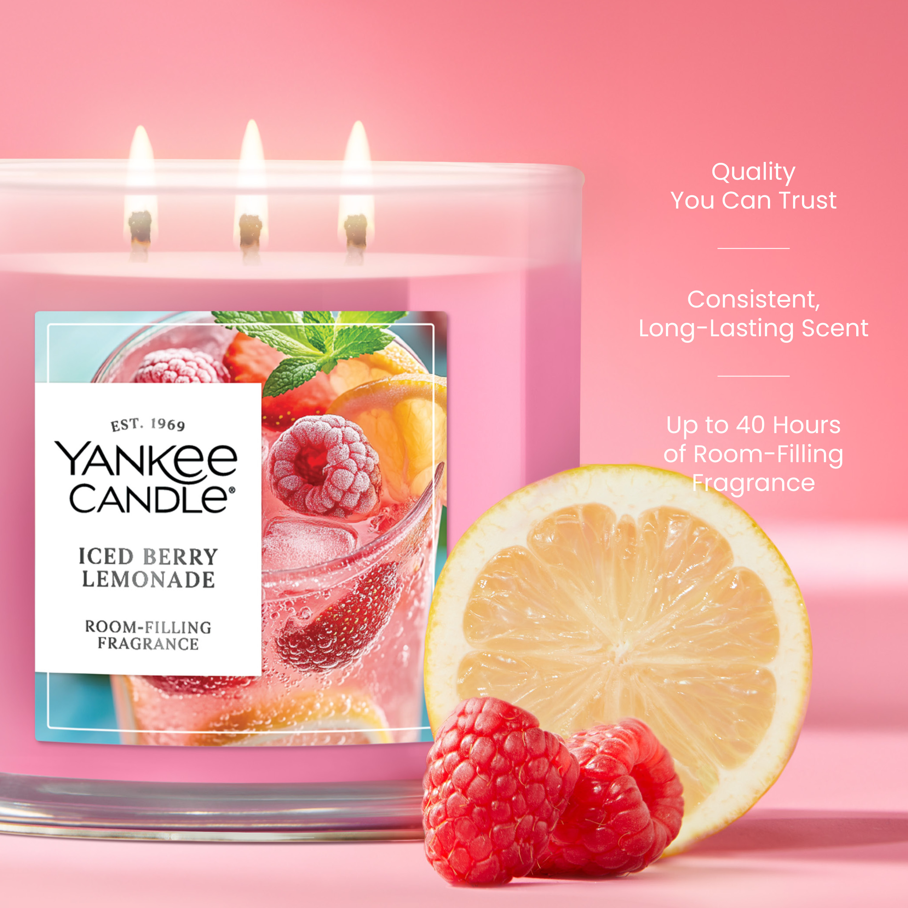 Yankee Candle Mini Single Candle in Iced Berry Lemonade - Thumbnail 5