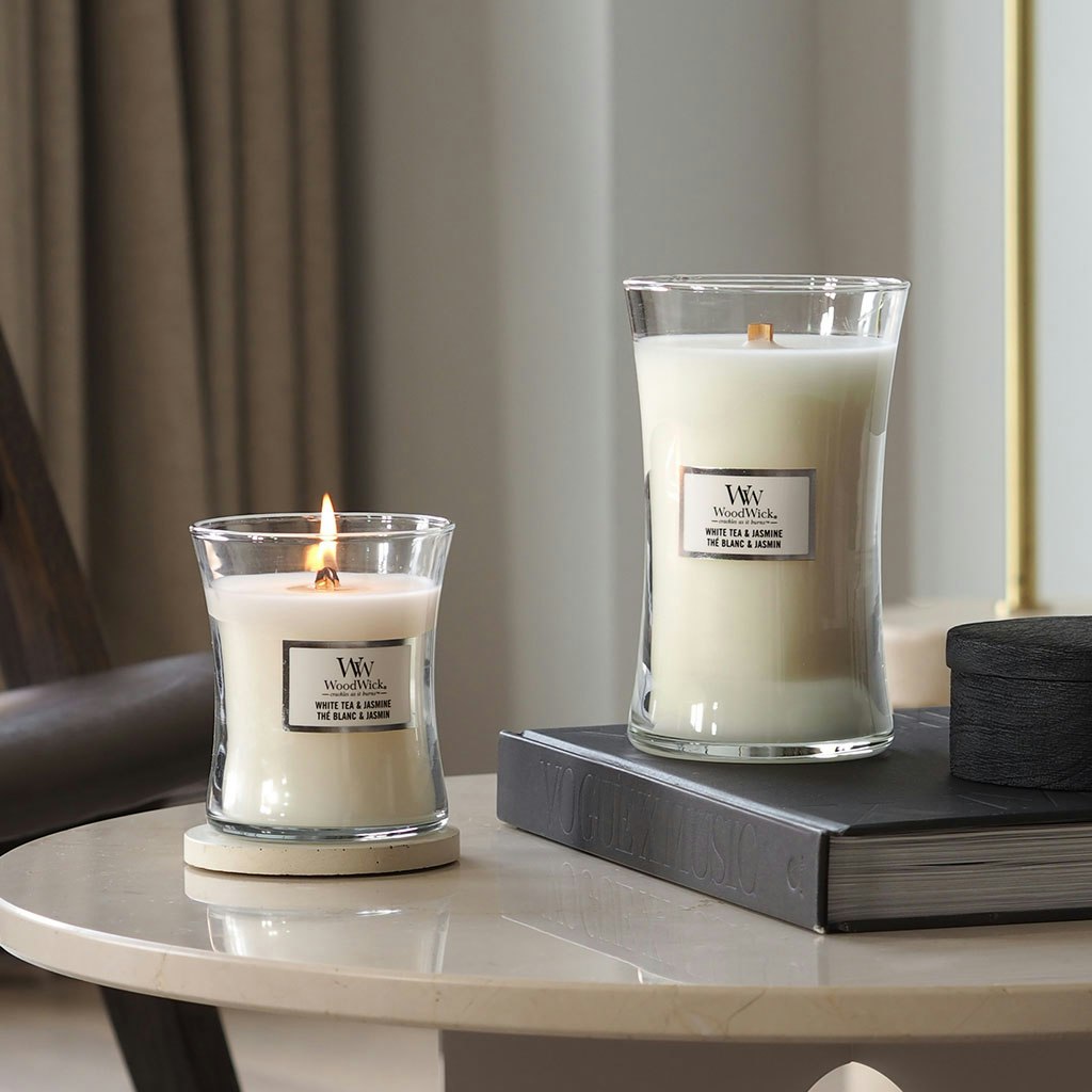 Candela Profumata WoodWick Ellispe Con Stoppino In Legno – Fragranza Sand & Driftwood, 50 Ore Di Bruciatura