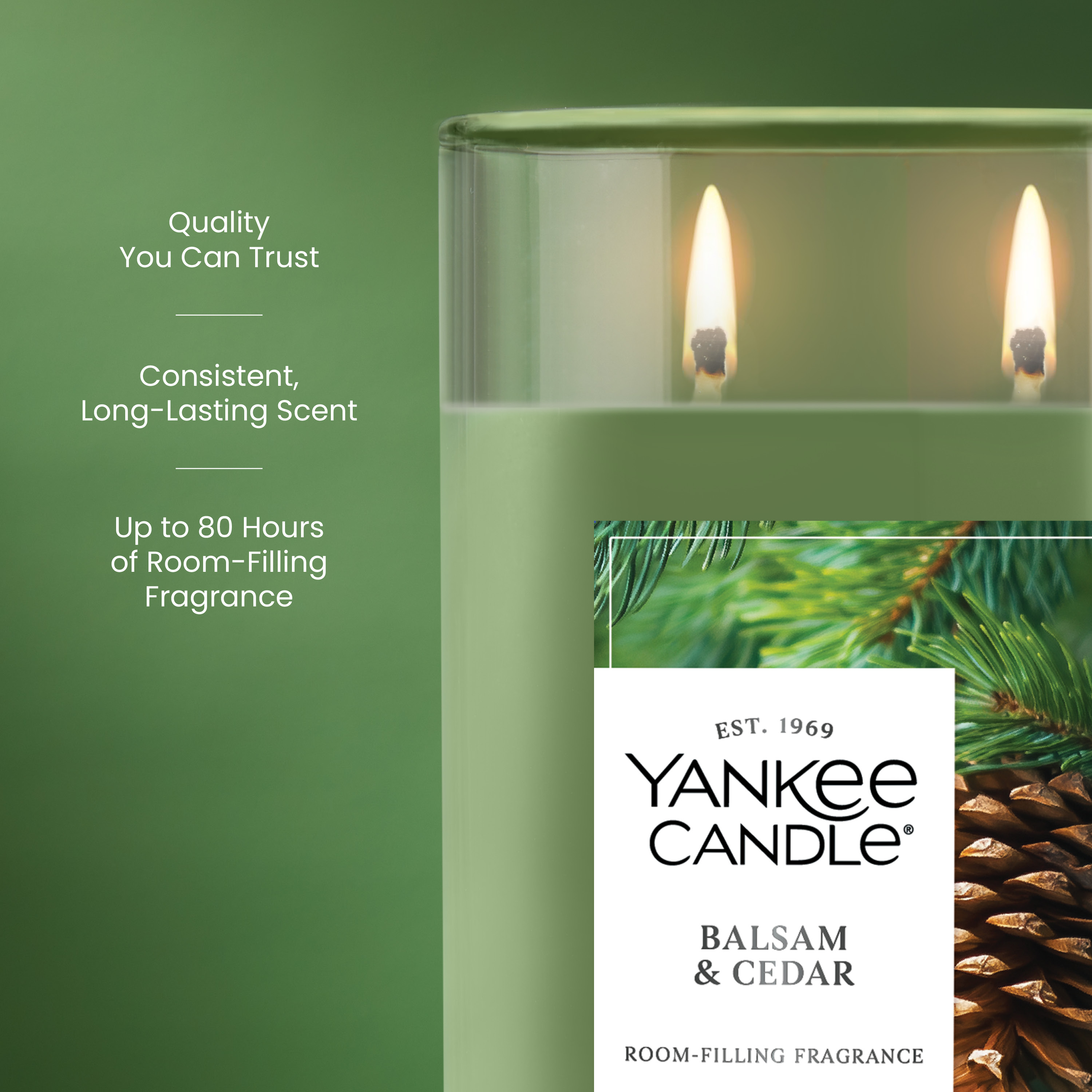 Balsam & Cedar Large Tumbler Candle - Thumbnail 3