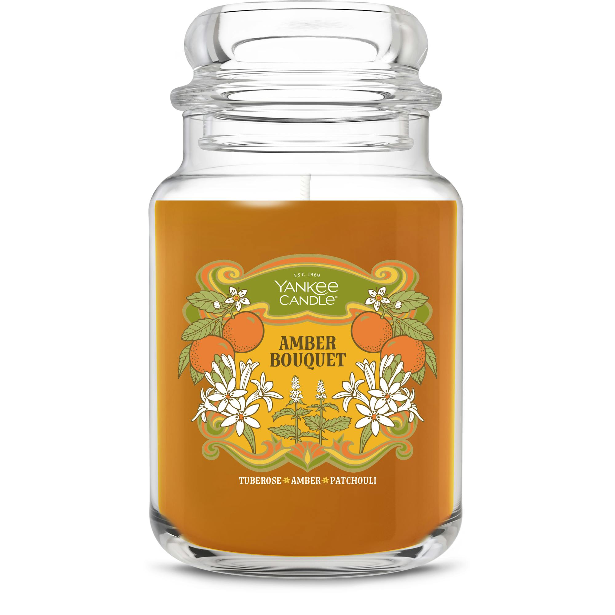 Yankee Candle Amber Bouquet Original Large Jar Candles, 22 oz In Yellow