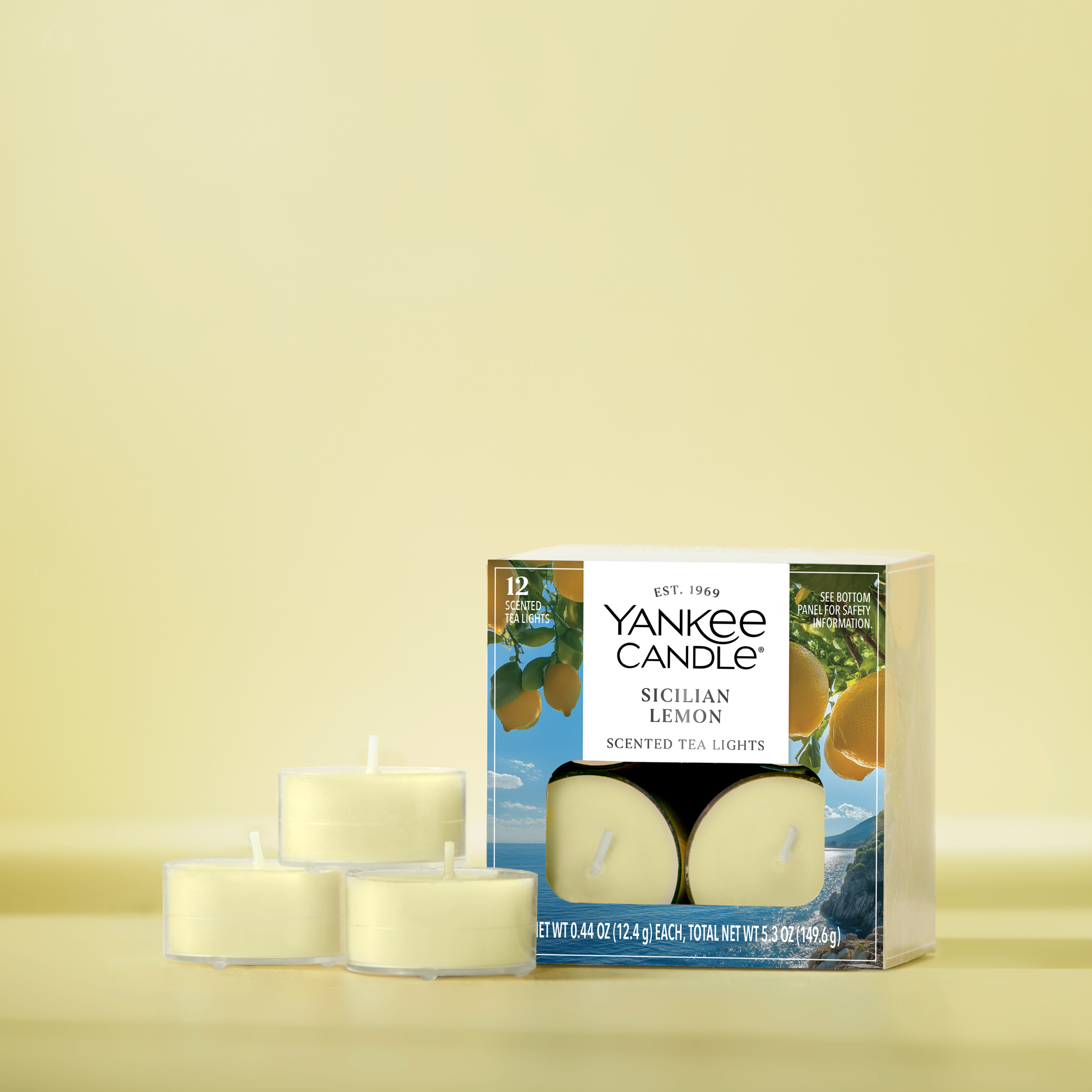 Sicilian Lemon Tea Light Candles