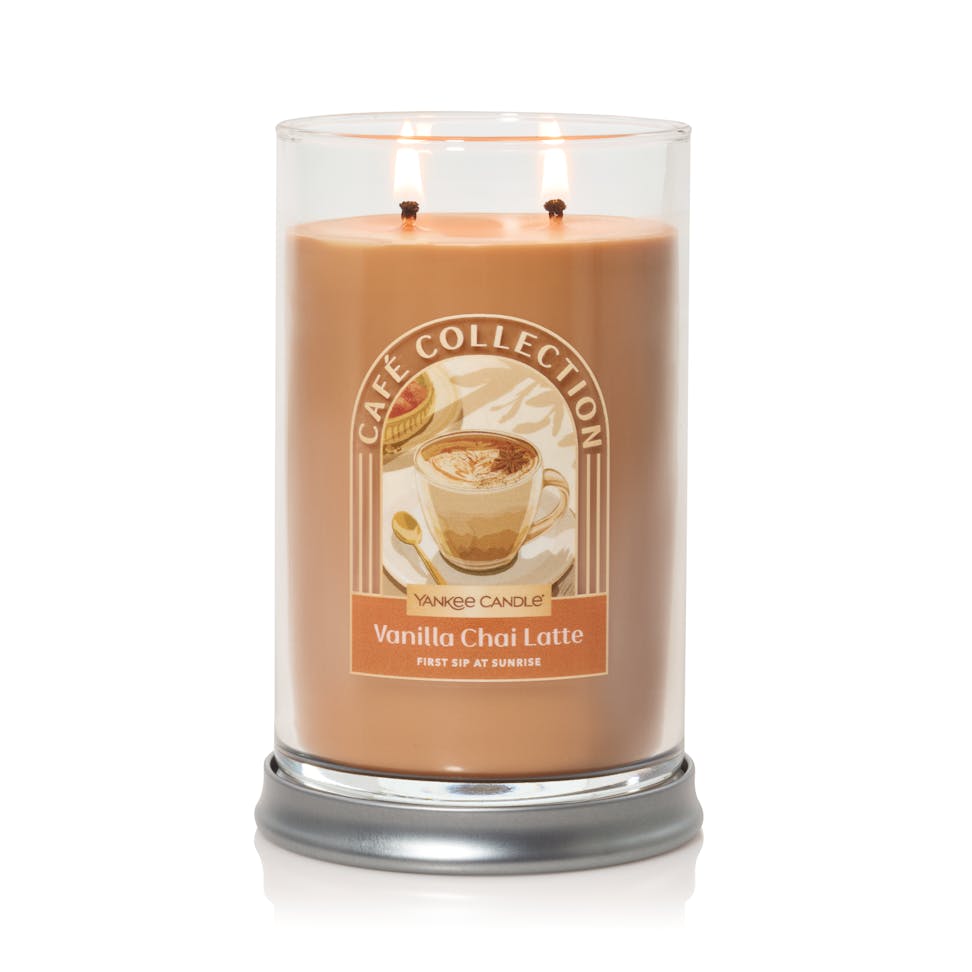 Cafe Collection Vanilla Chai Latte First Sip At Sunrise Signature Large Tumbler Candle