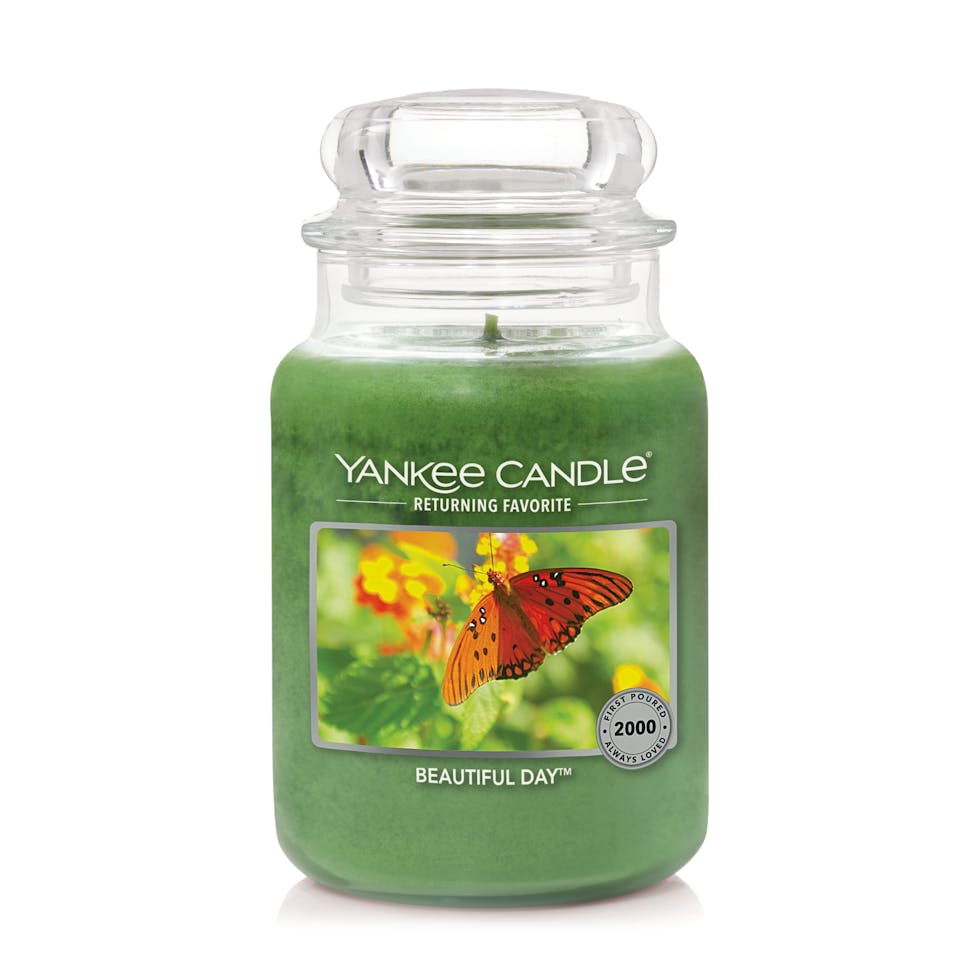 Large beautiful day jar candle