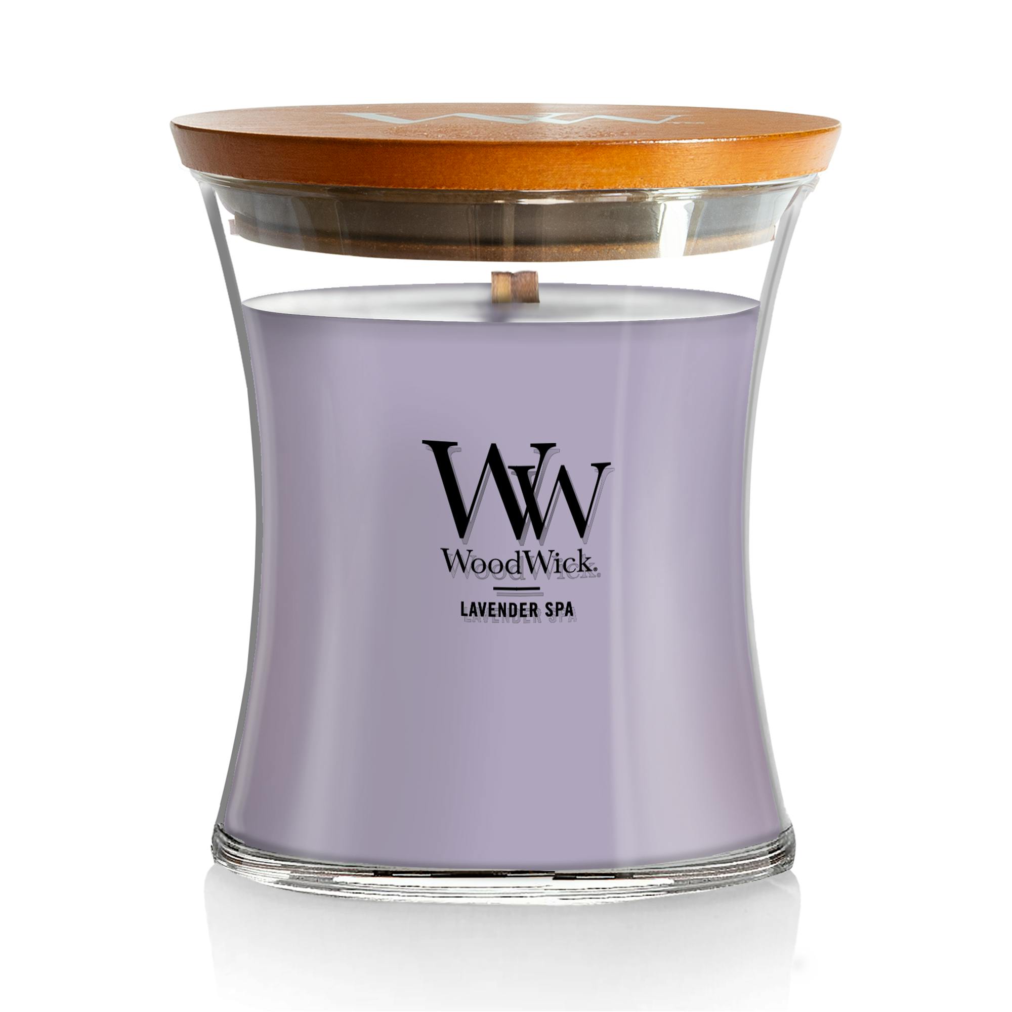 Woodwick Lavender Spa  Medium Hourglass Candle, 97 oz