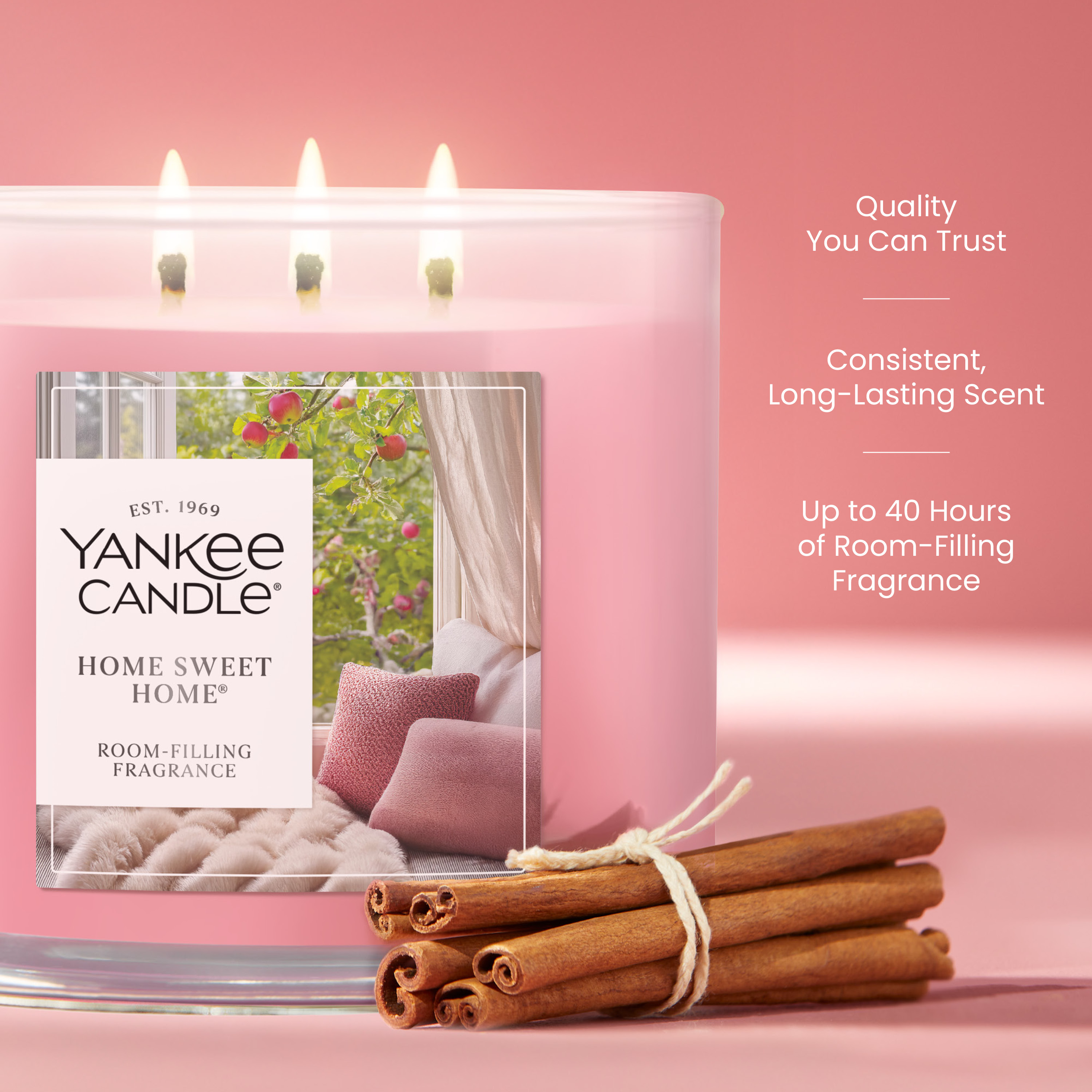 Home Sweet Home 3-Wick Candle - Thumbnail 3