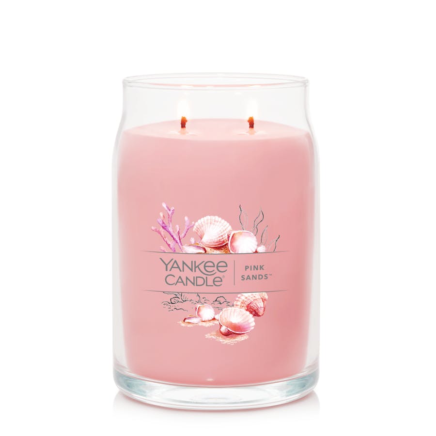 2 wick jar candle pink sands