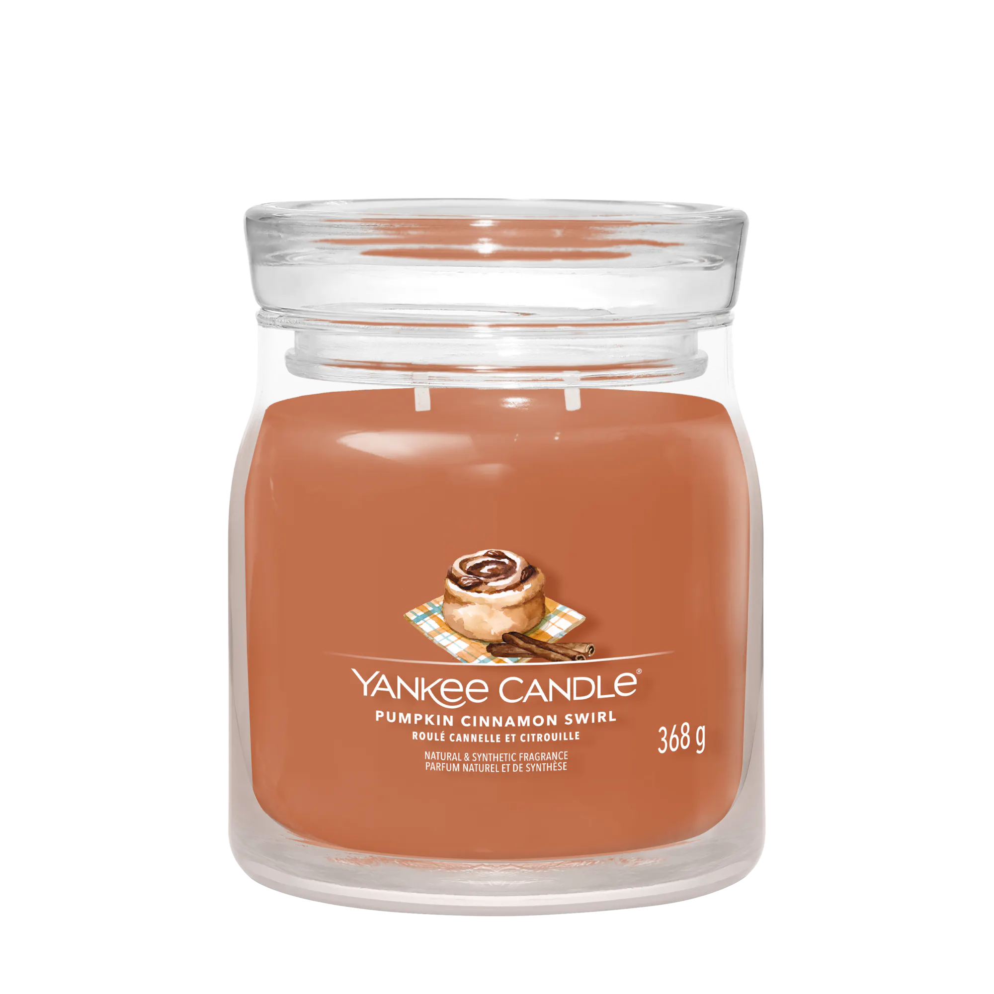 Pumpkin Cinnamon Swirl Candle Yankee Candle, Orange, 9.3cm x 11.4cm | Sweet & Spicy