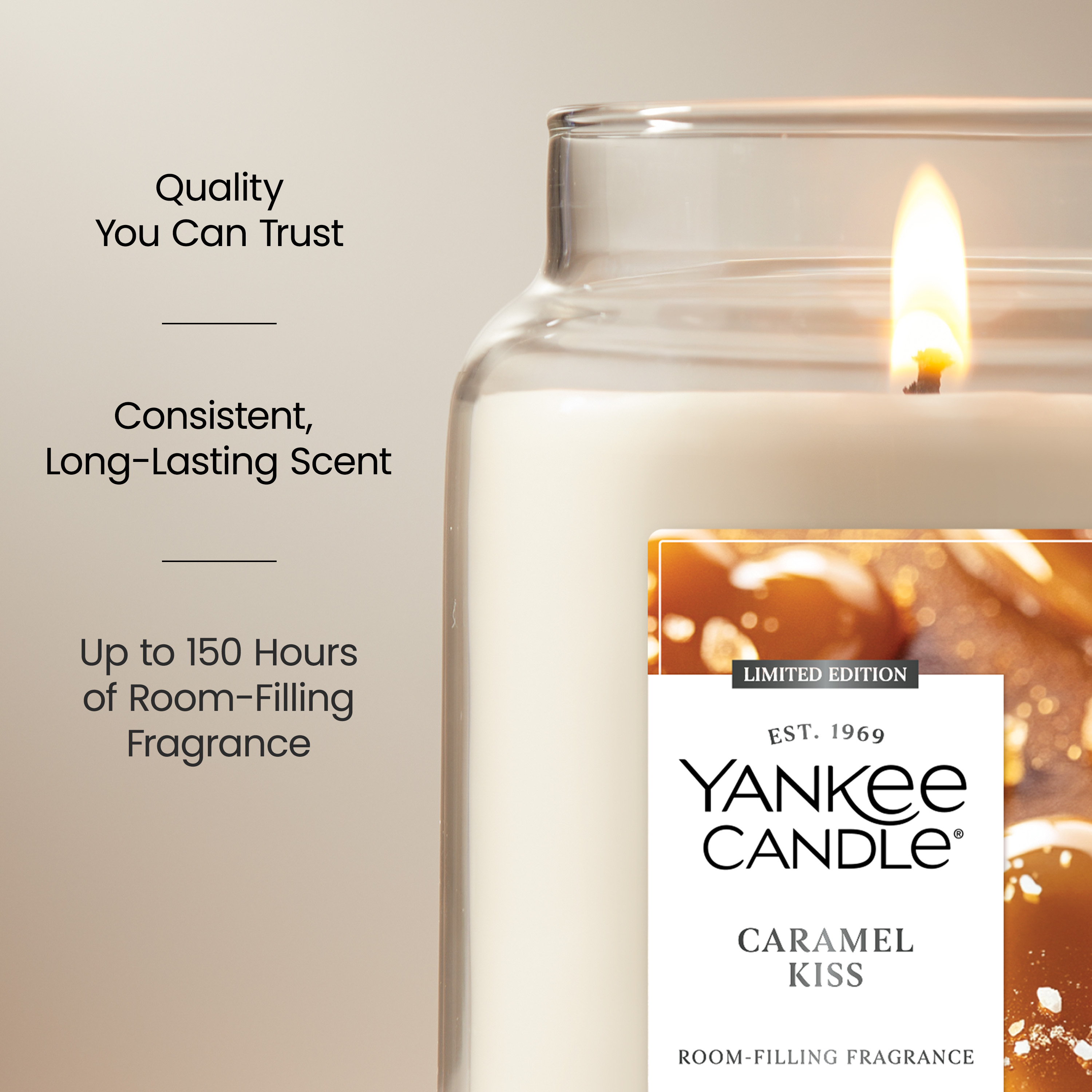 Caramel Kiss Original Large Jar Candle - Thumbnail 5
