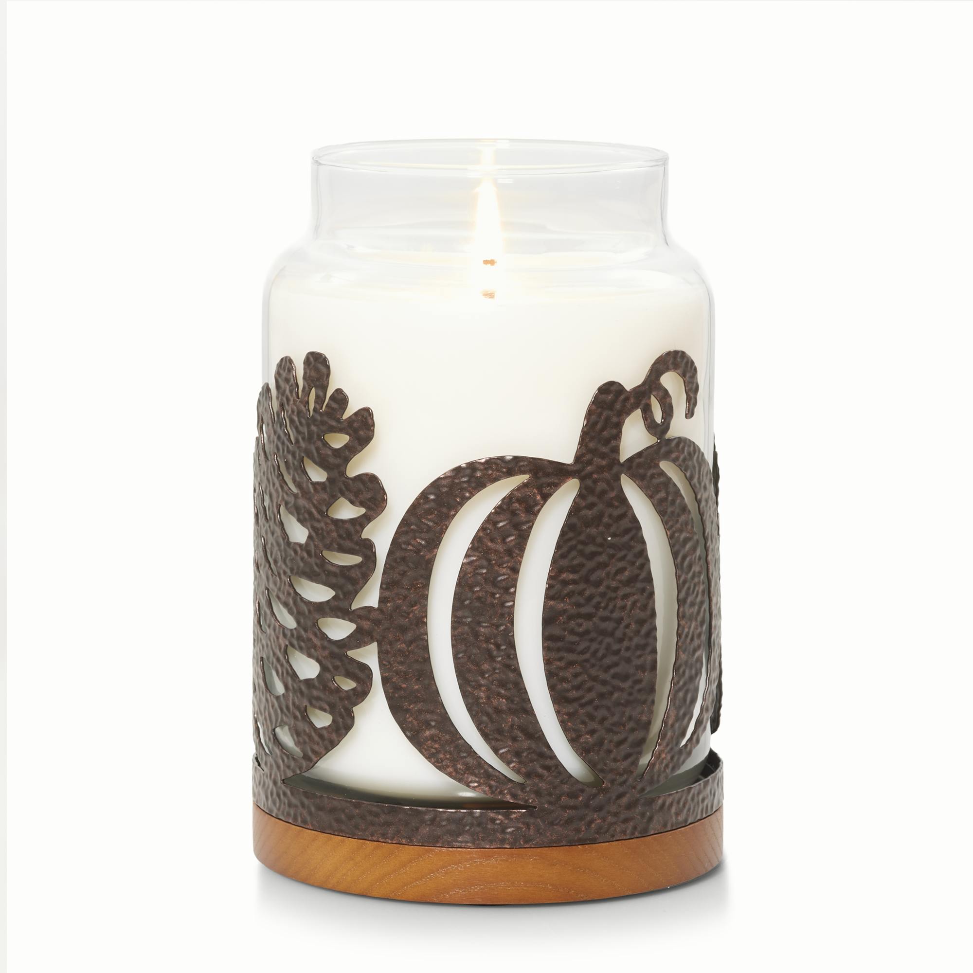Yankee Candle Harvest Metal Holder Jar Candle Holder In Brown