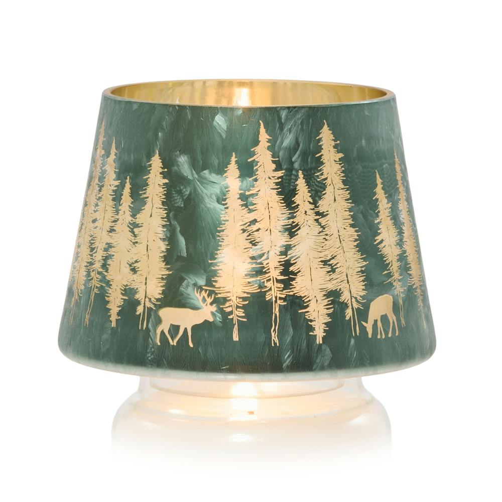 Flicker Woodland Green Jar Shade