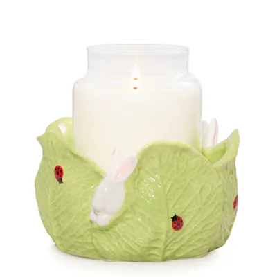 Ceramic Easter Bunny Jar Candle Holder