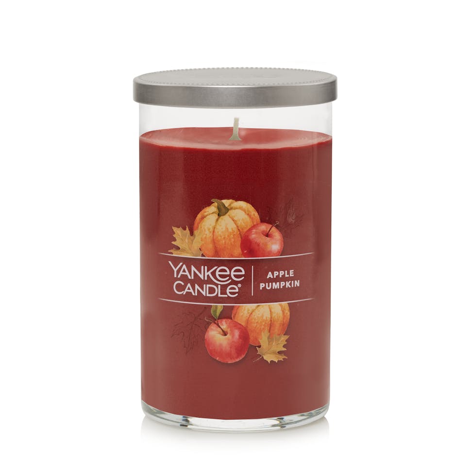 apple pumpkin signature medium pillar candle