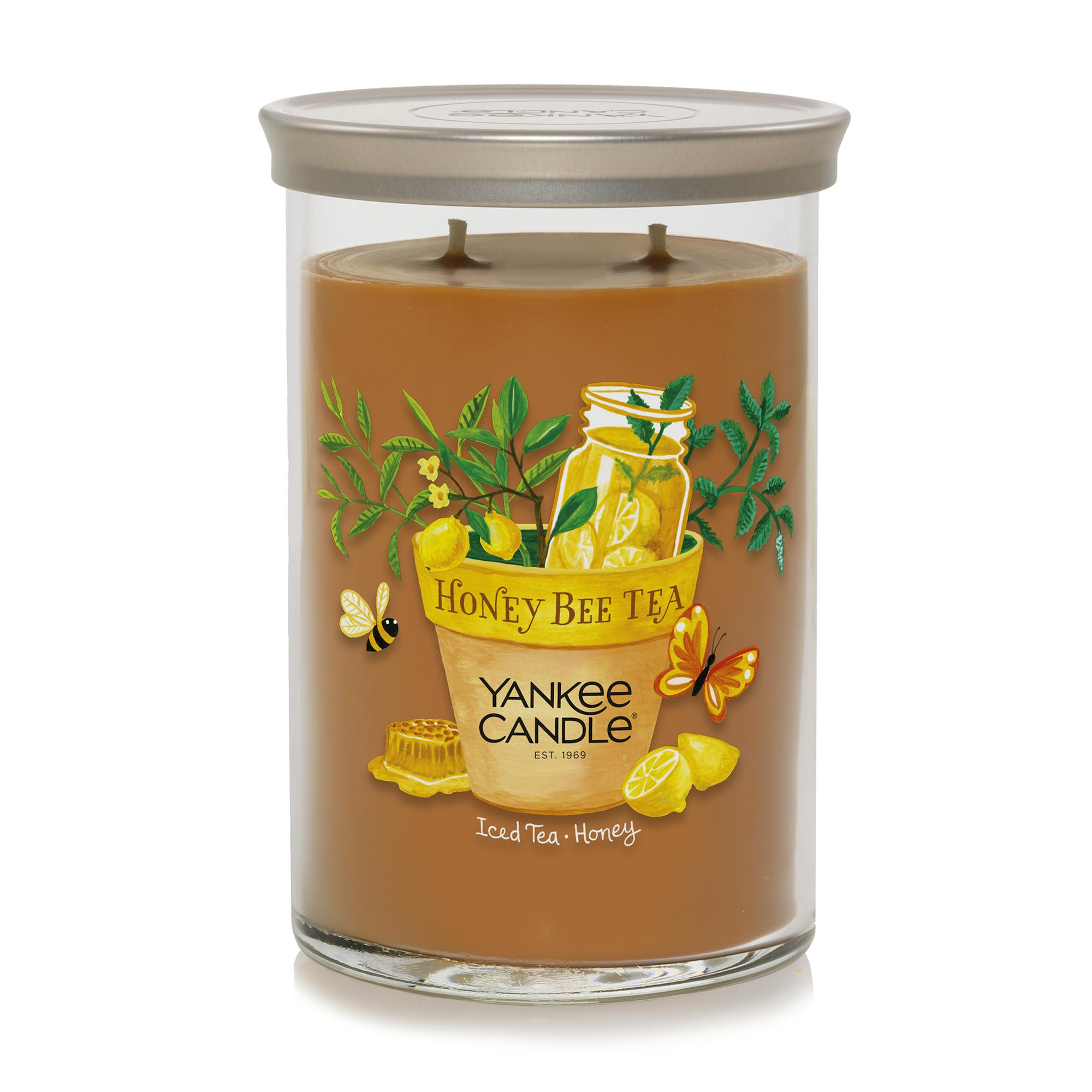 Yankee Candle Honey Bee Tea - Iced Tea ? Honey 20 Oz. Signature Large Tumbler Candle, 20 oz In Orange