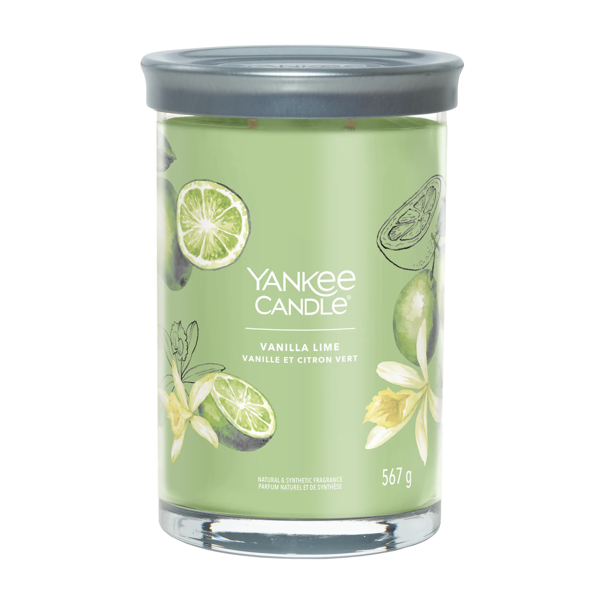 Vanilla Lime Candle Signature Large Tumbler Candle Yankee Candle, Green, 9.9cm x 14.9cm | Sweet & Spicy