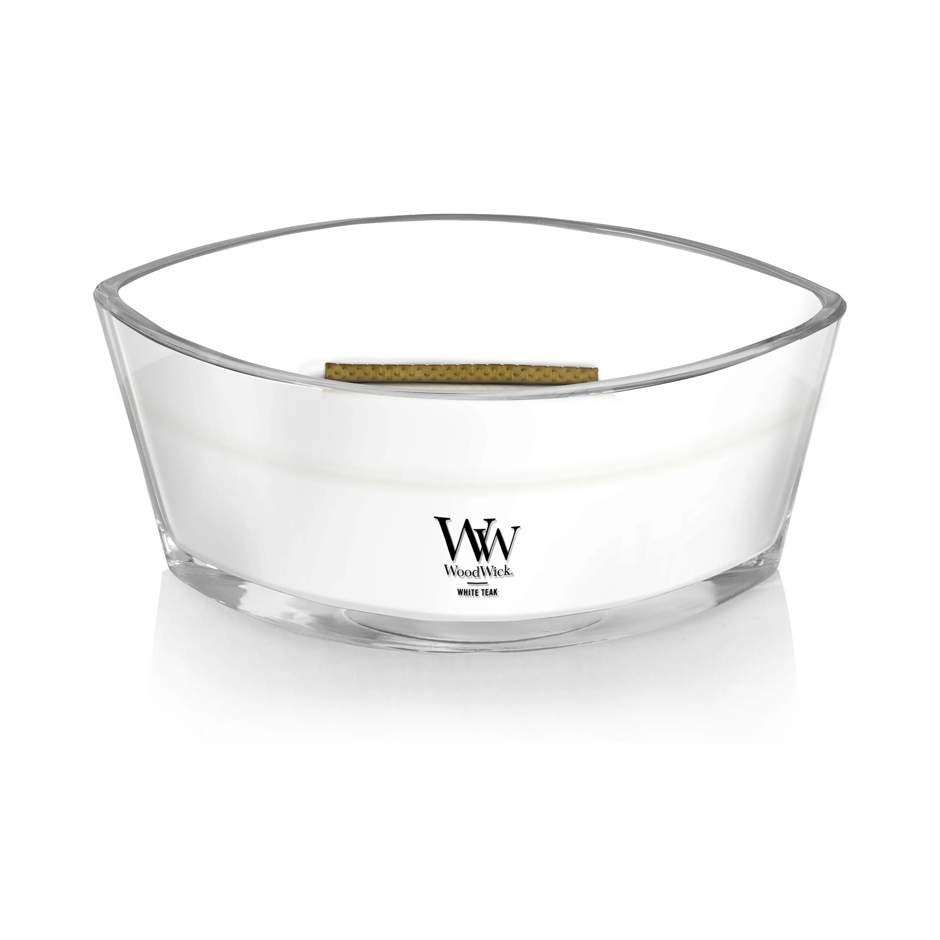 White Teak WoodWick® Ellipse Candle - Ellipse Candles | Yankee Candle