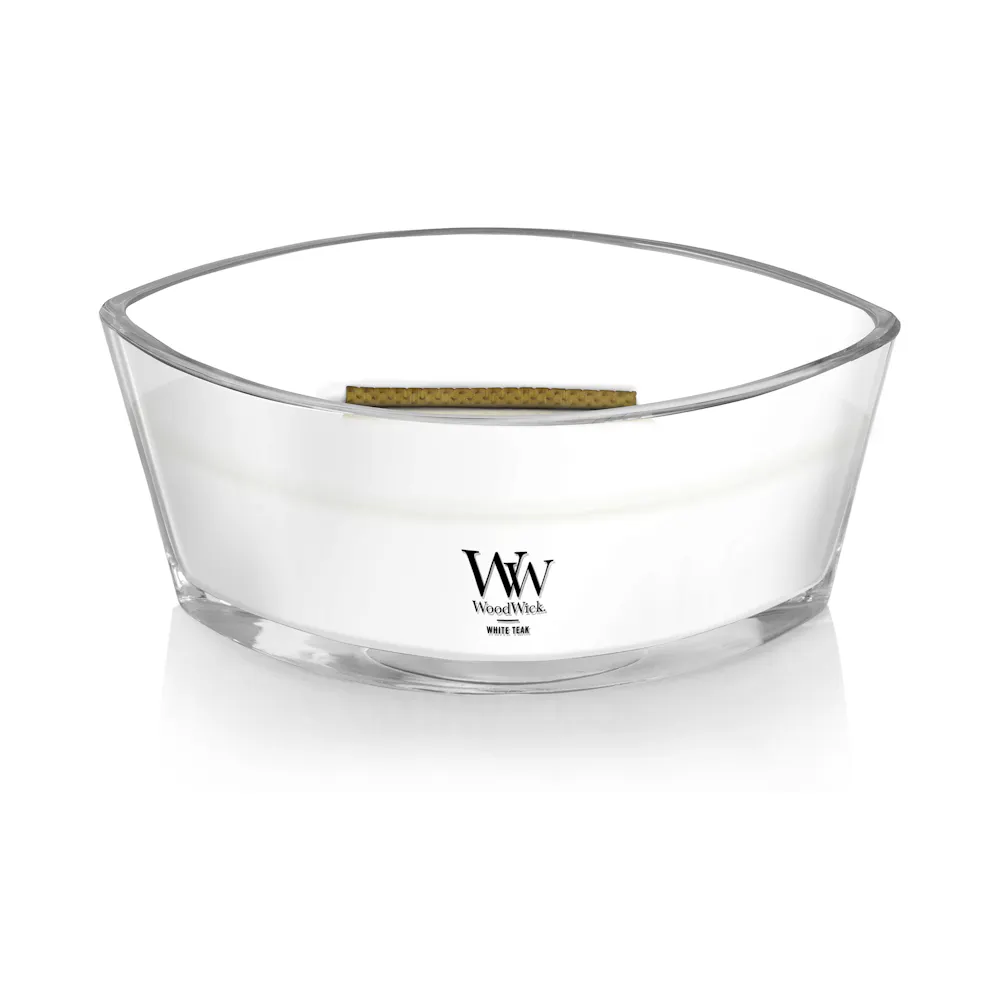 White Teak WoodWick® Ellipse Candle - Ellipse Candles | Yankee Candle