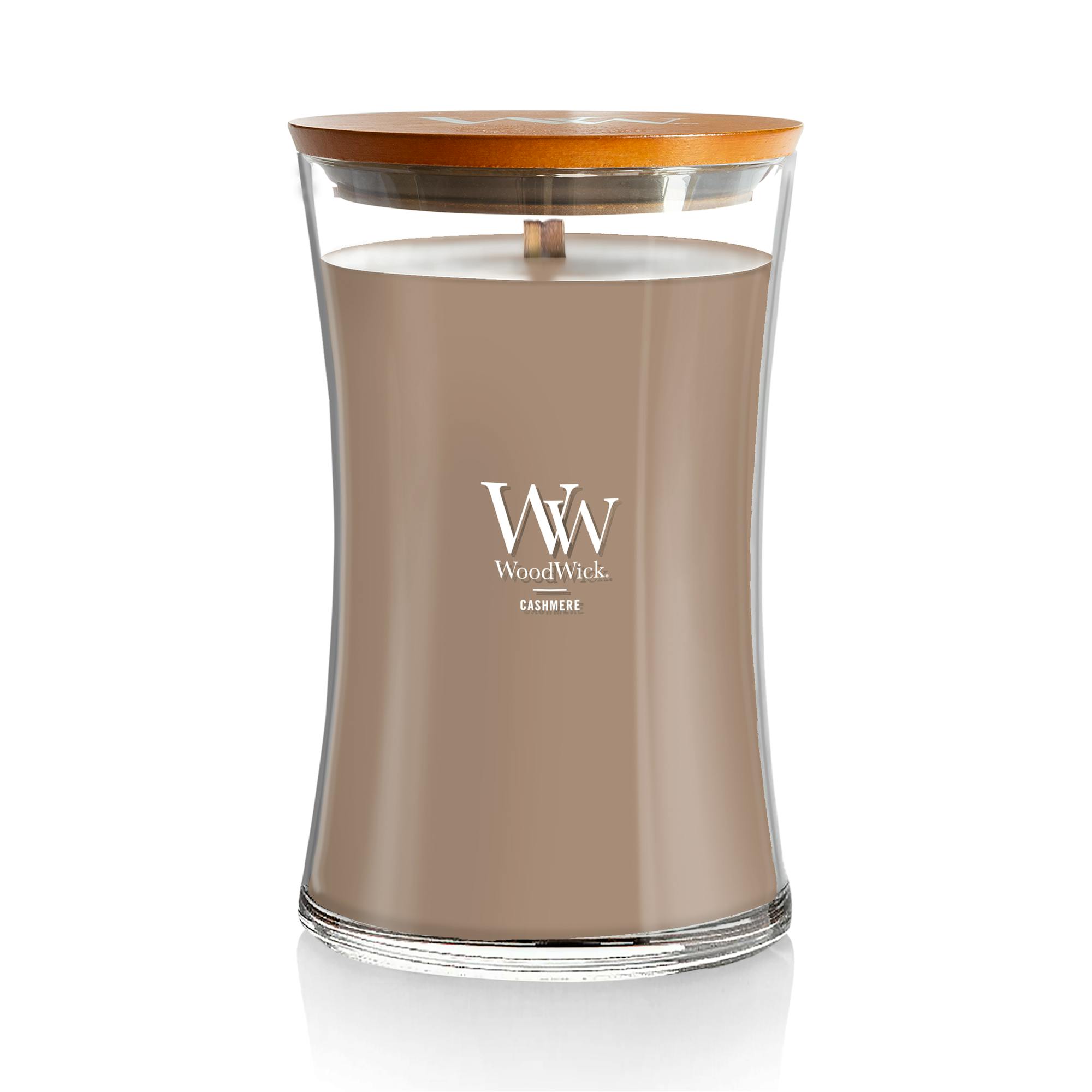 Woodwick Cashmere  Large Hourglass Candle, 21.5 oz