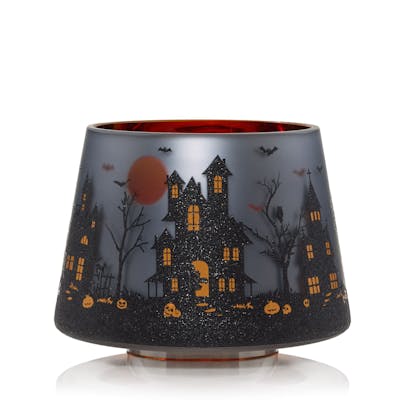 Flicker Halloween House Glass Shade