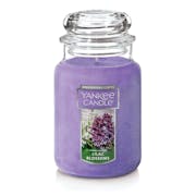 lilac blossoms purple candles
