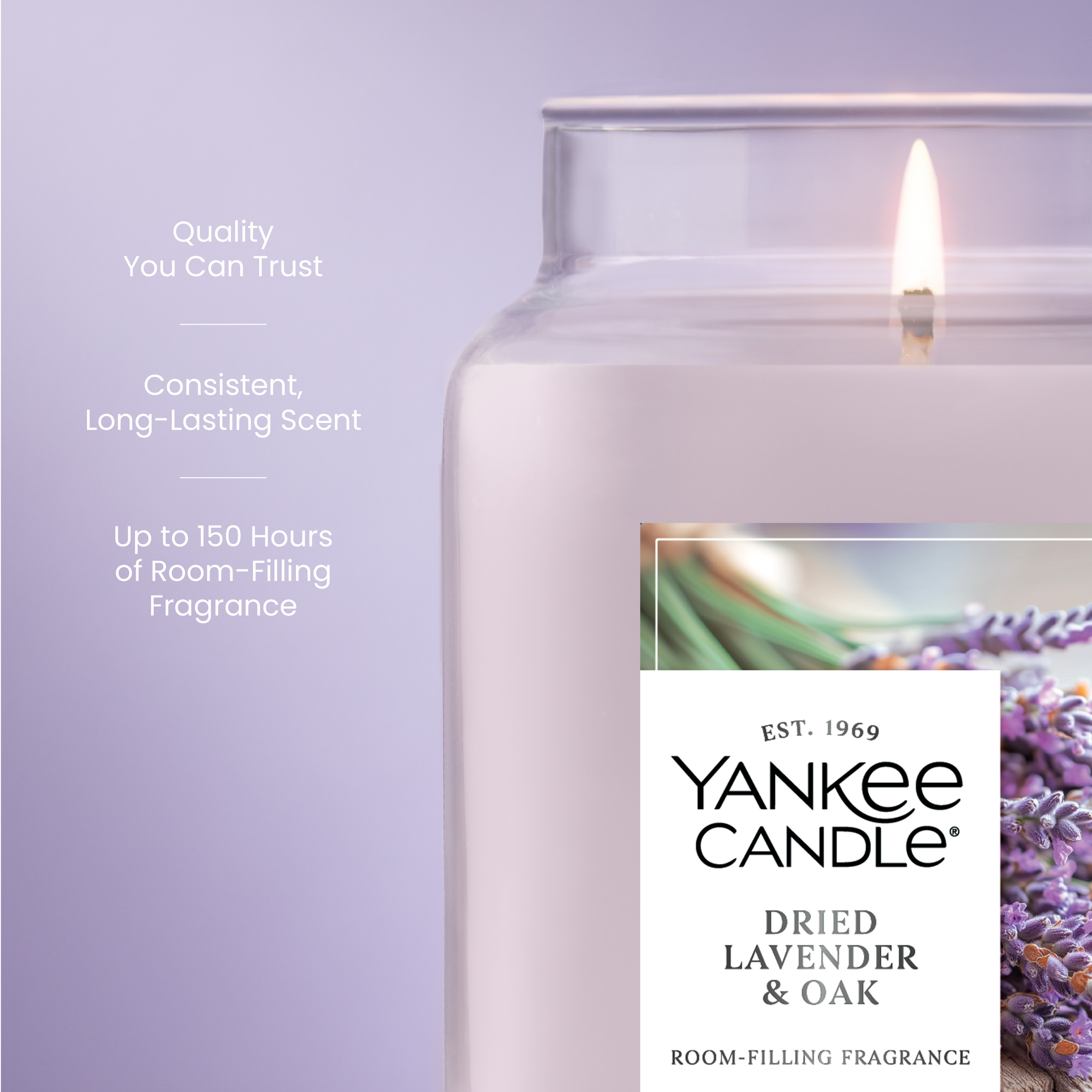 Yankee Candle Studio Collection Candle in Dried Lavender & Oak - Thumbnail 3