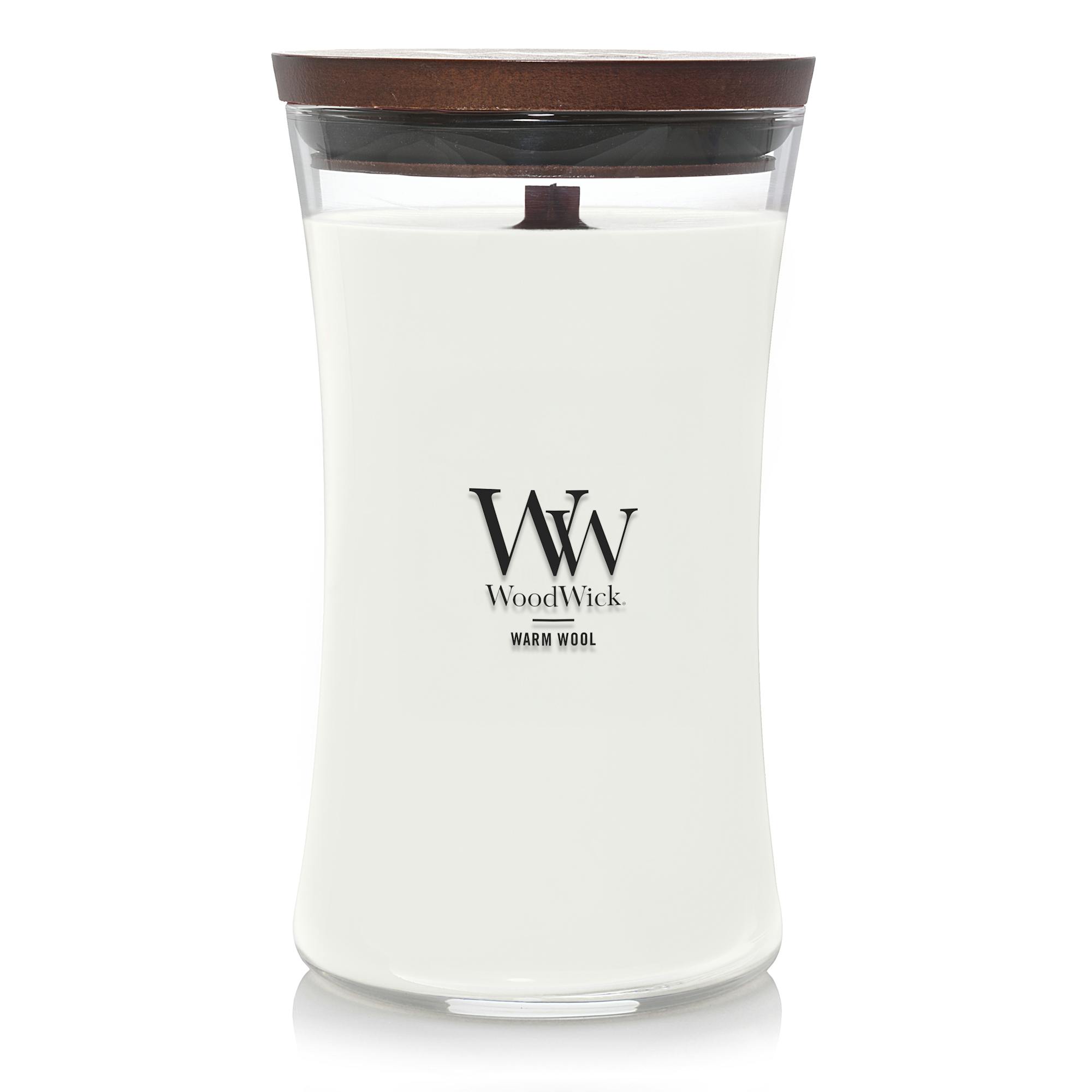 Woodwick Warm Wool  Large Hourglass Candle, 215 oz