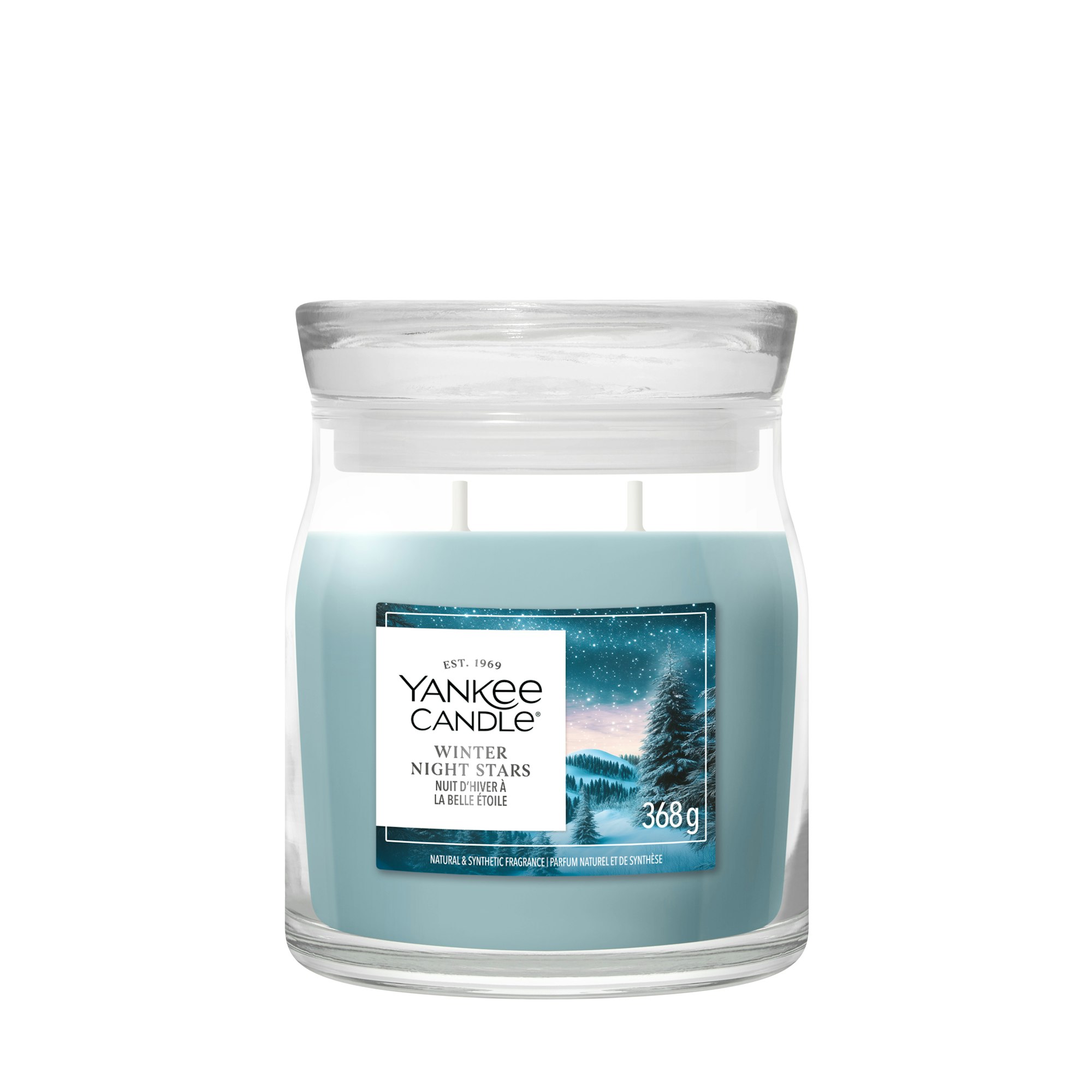 Winter Night Stars Candele medie Signature Yankee Candle, Blue | Fresca e pulita