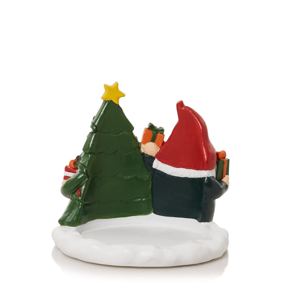 Gnome Trees Jar Candle Holder
