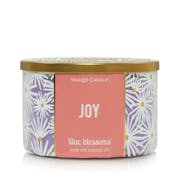 joy lilac blossoms three wick candle
