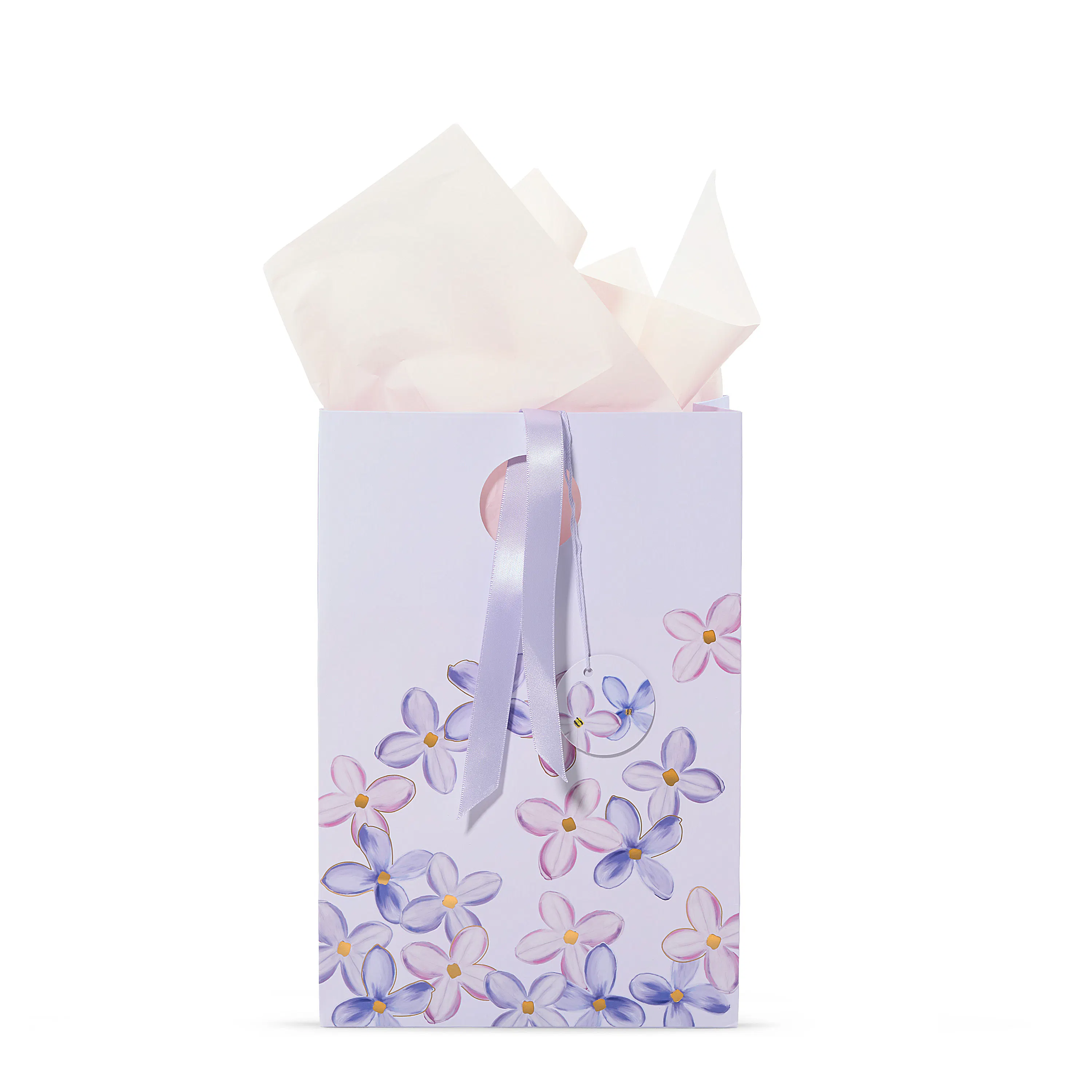 Purple Lilac Floral Gift Bag