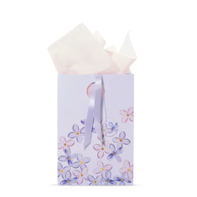 Purple Lilac Floral Gift Bag
