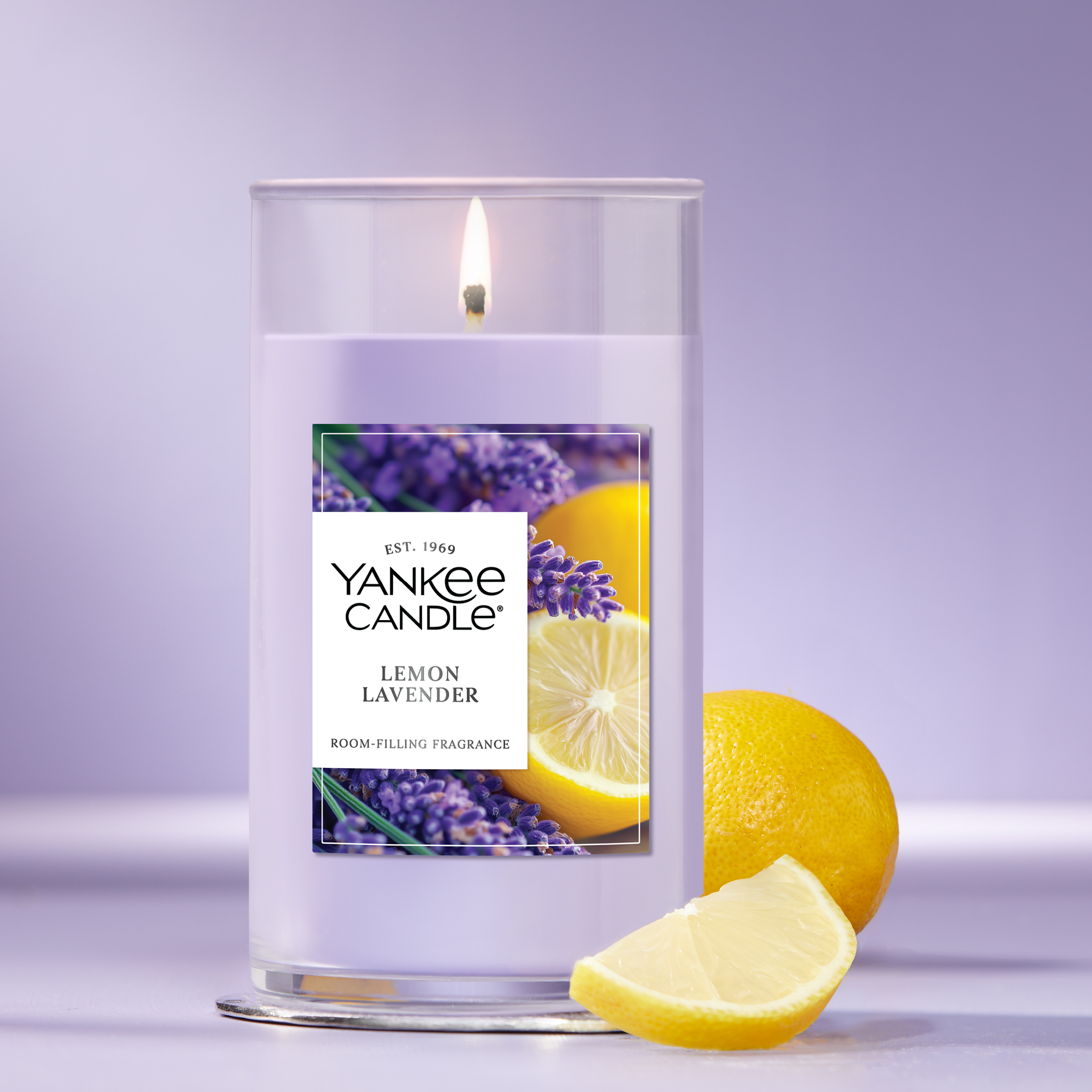 Lemon Lavender Signature Medium Pillar Candle