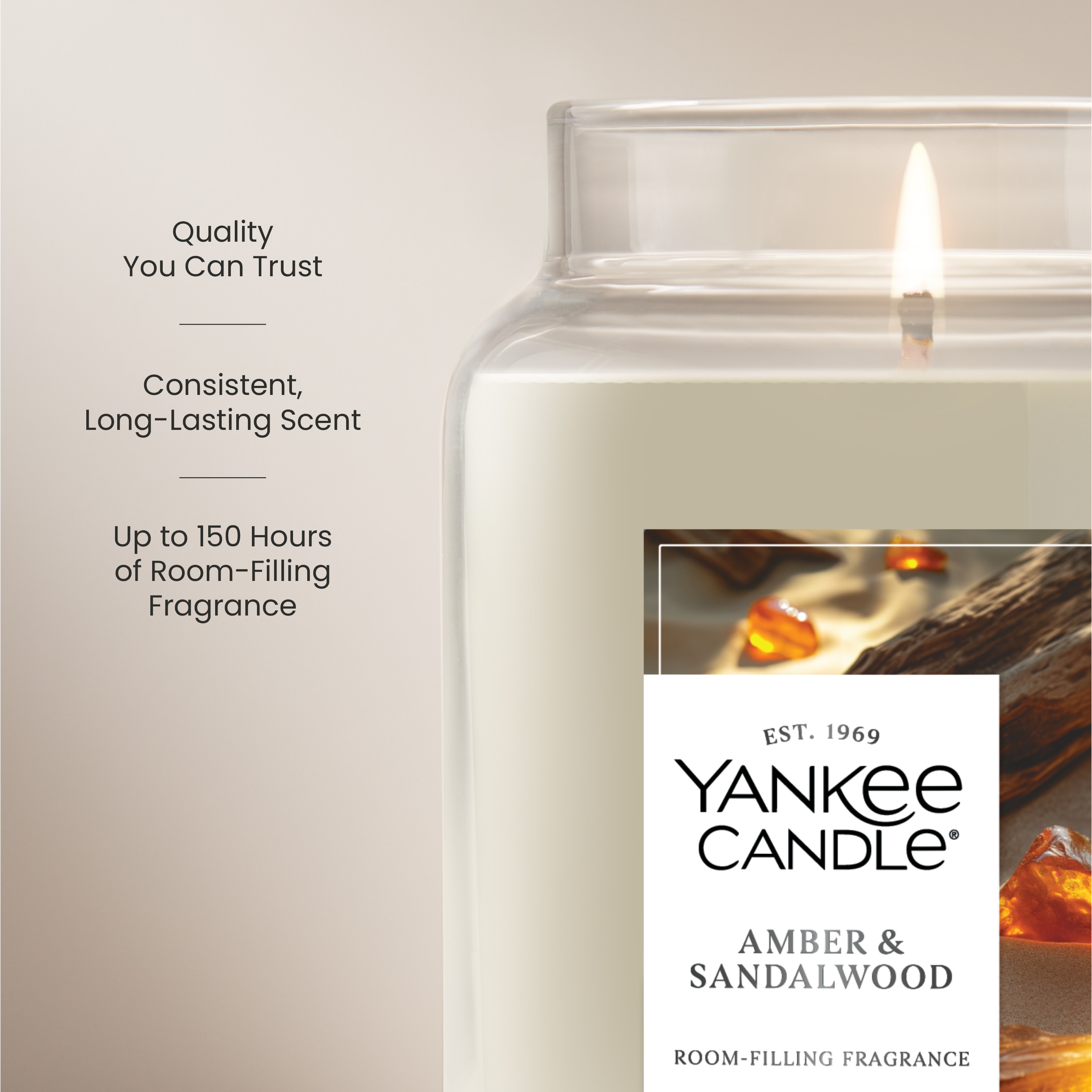 Amber & Sandalwood Original Large Jar Candle - Thumbnail 2