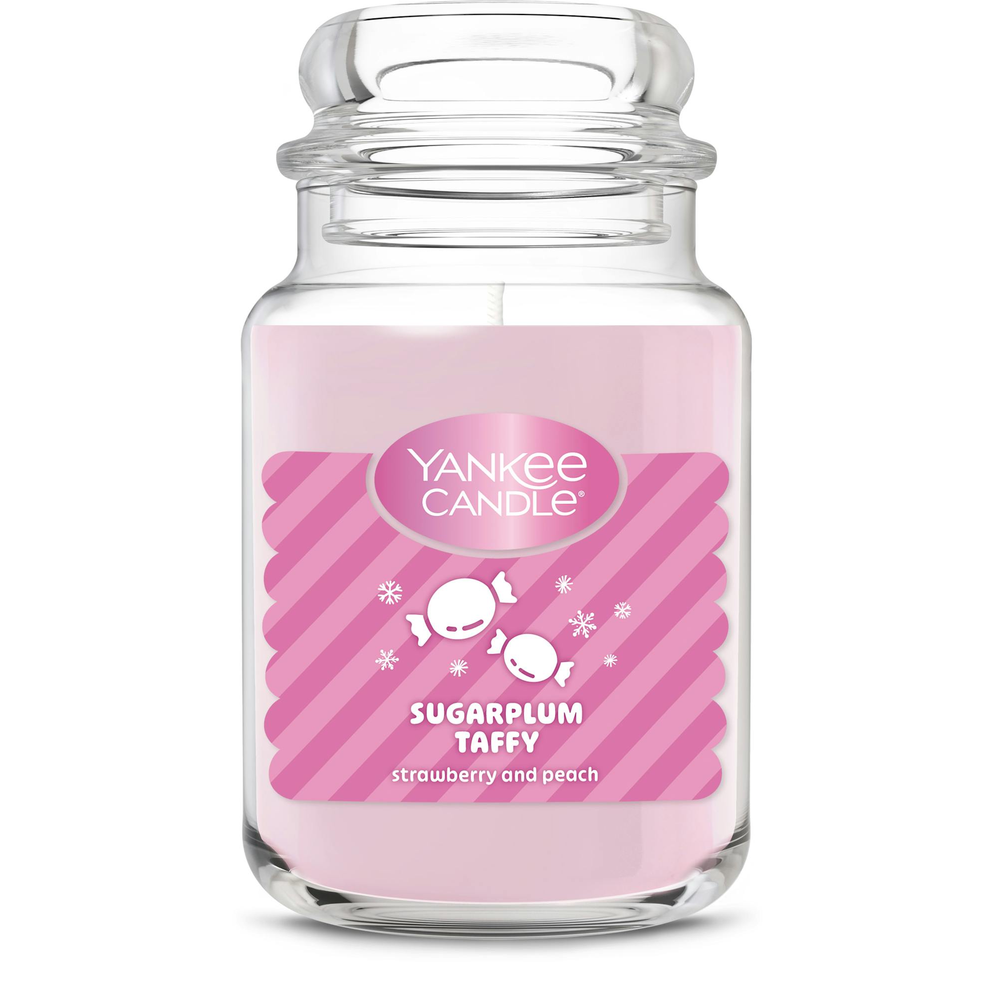 Yankee Candle Sugarplum Taffy Original Large Jar Candle, 22 oz In Pink