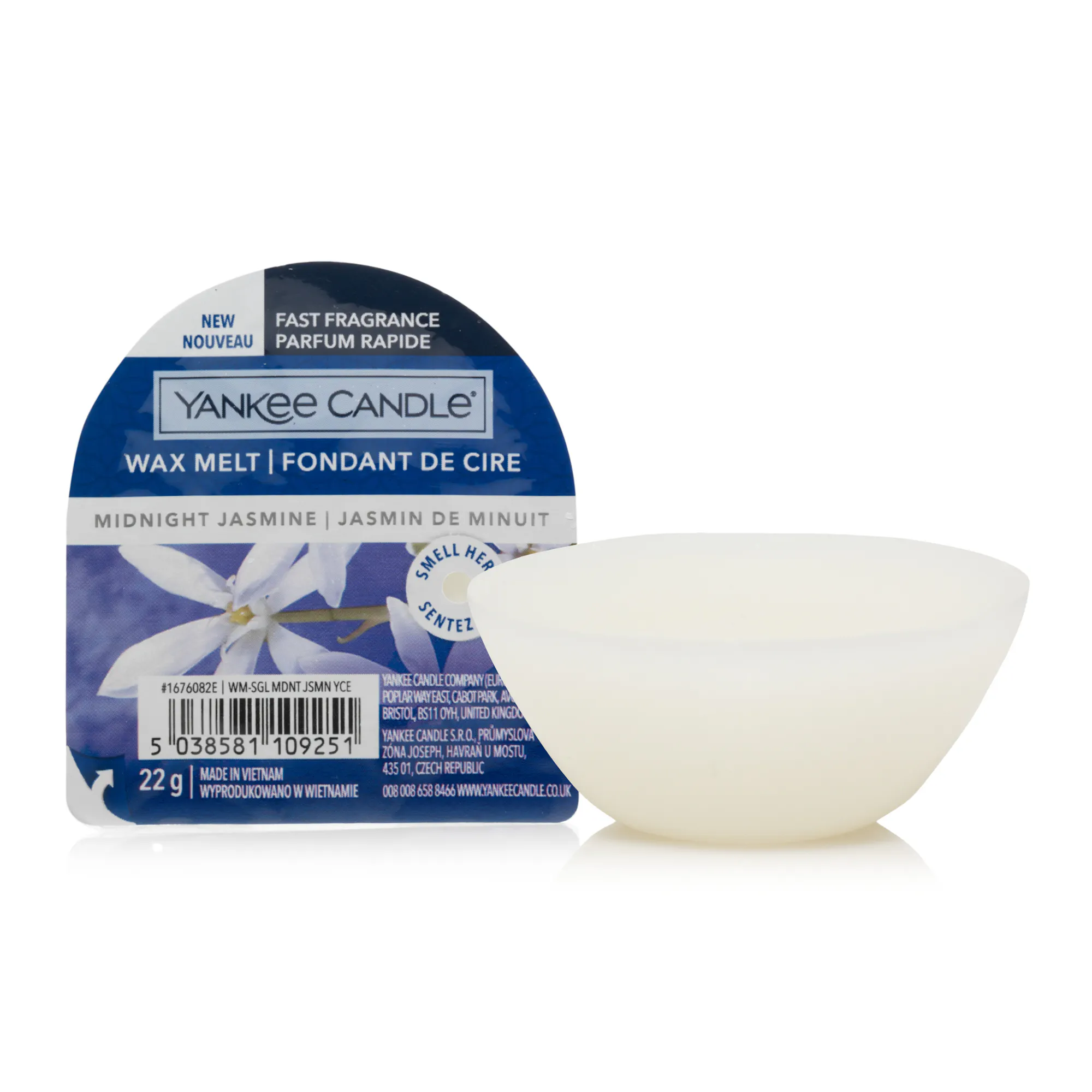 Midnight Jasmine Wax Melt Wax Melt Yankee Candle, Neutrals, 5.6cm x 1.5cm | Floral