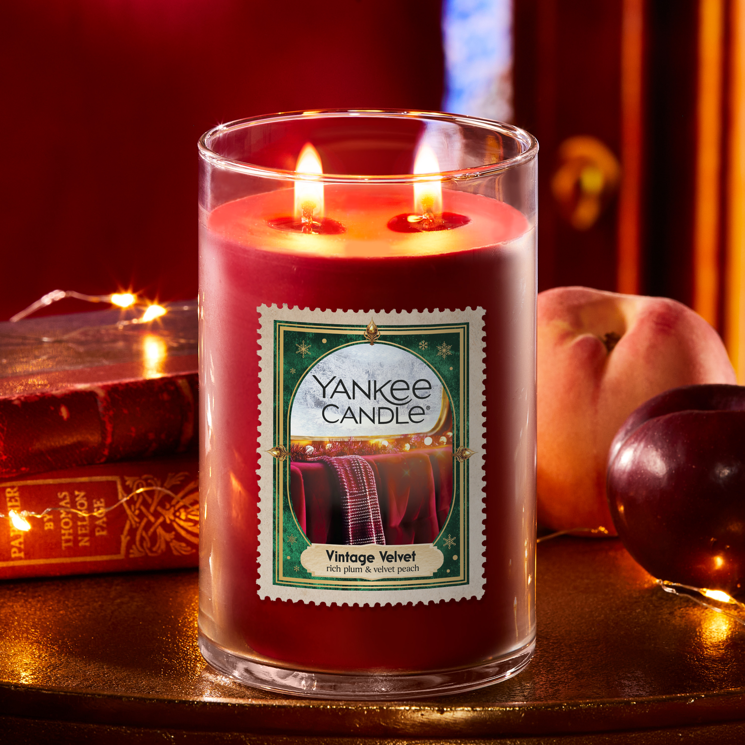 ヤンキーキャンドル クリスマス　ペパーミントバーク　キャンドルホルダー ヤンキーキャンドル クリスマス ペパーミントバーク キャンドル