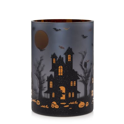 Flicker Halloween House Glass Holder