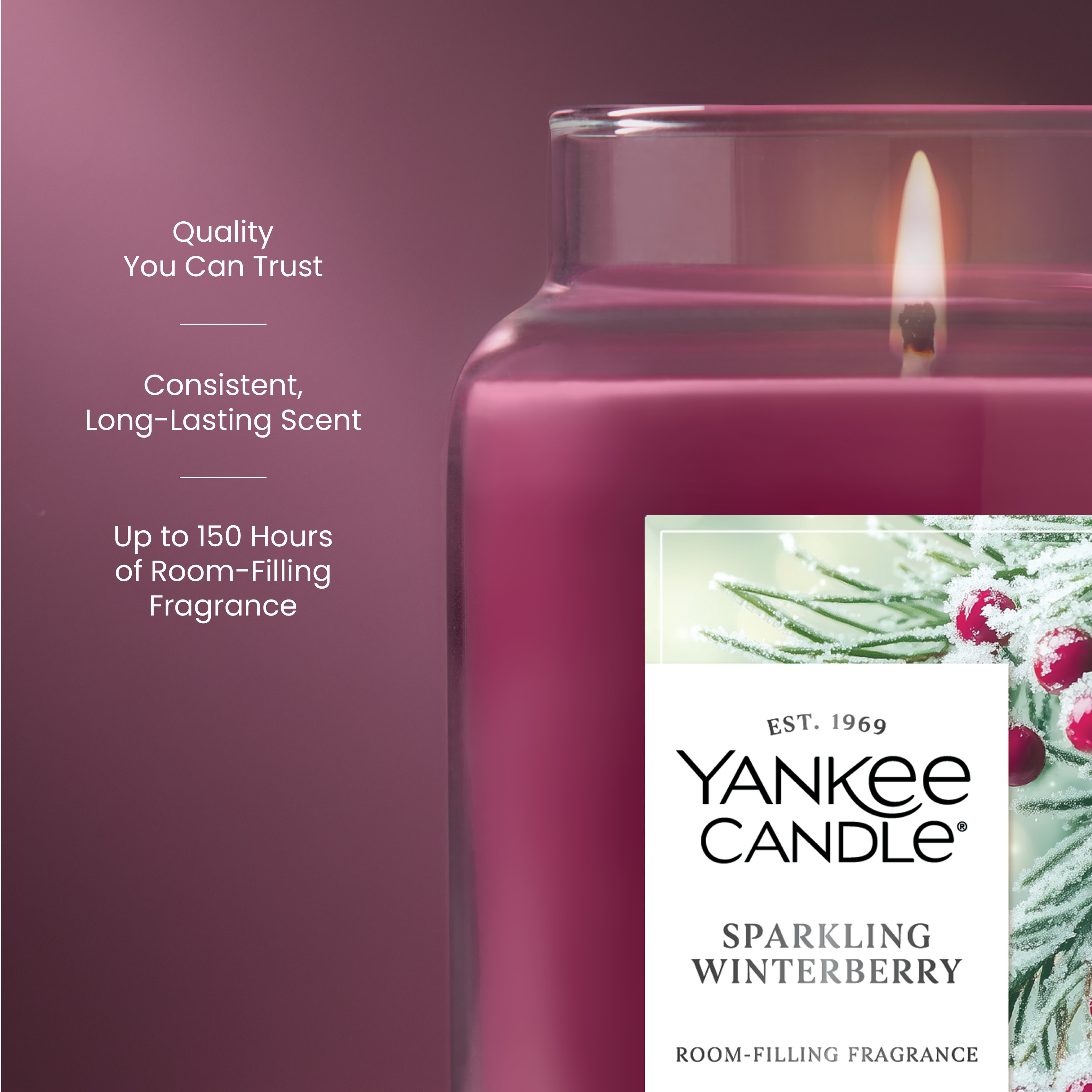 Sparkling Winterberry Original Large Jar Candle